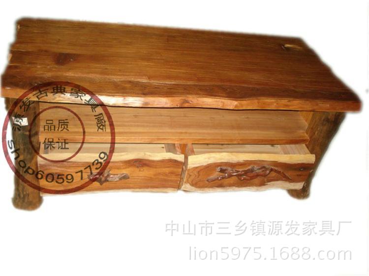 YF0407中式家具 實(shí)木原木家具 客廳家具 老榆木電視柜 地柜