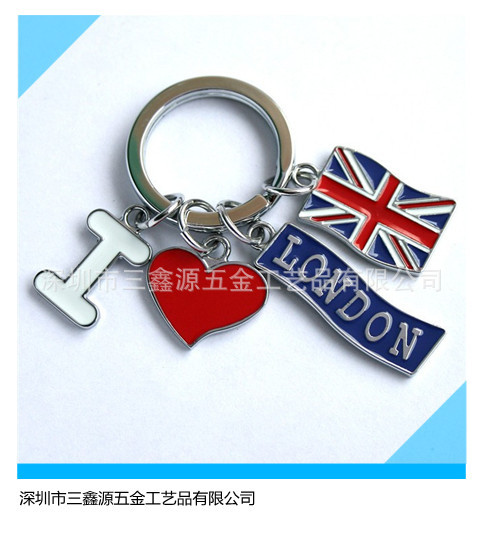 創意金屬鑰匙扣，可定制logo
