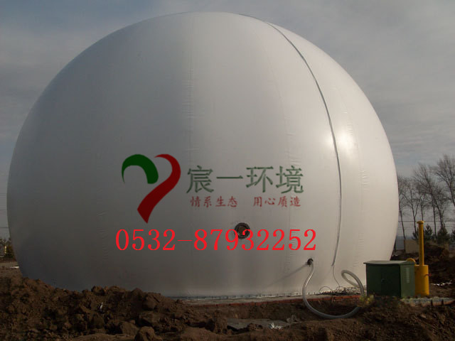300立方雙膜氣柜 沼氣儲氣柜 沼氣工程 沼氣設備氣柜 青島宸一環境.jpg