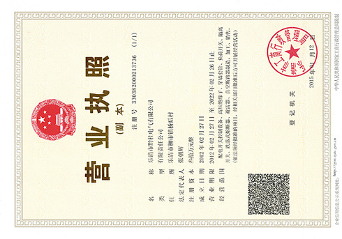 新?tīng)I(yíng)業(yè)執(zhí)照