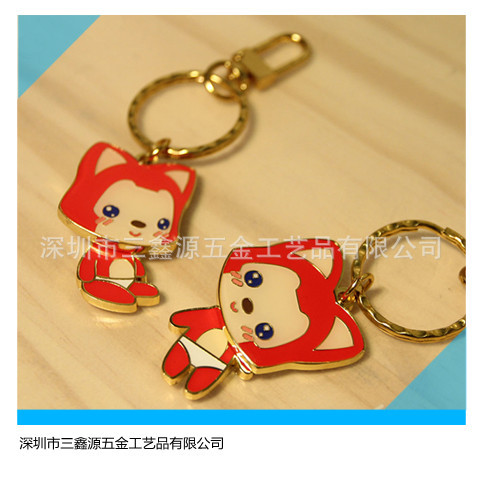 創意金屬鑰匙扣，可定制logo